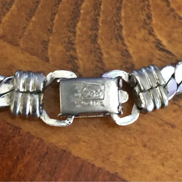 Vintage Coro silver plated braided chain necklace - Picture 13 of 13